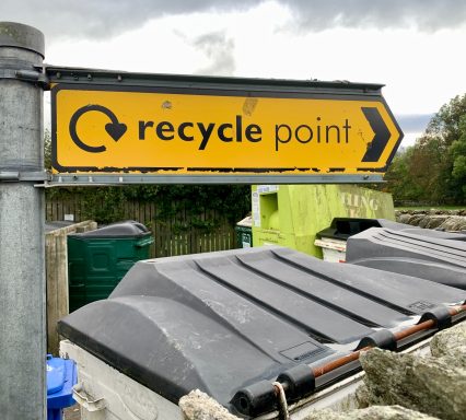 Recycling centre signage